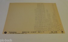 Microfich Ersatzteilkatalog BMW K 100 - K 100 RT Stand 02/1985