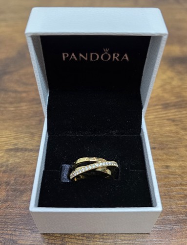 Pandora crossover pave ring - crossover,