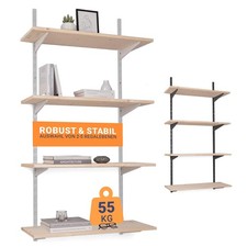 Wandregal weiß Bausatz Holz