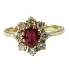 585er Goldring mit Rubin &