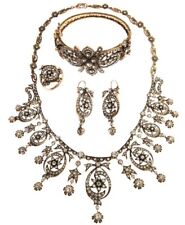 Türkischer Schmuck Handarbeit osmanischer Stil Hurrem Sultans Halskette Set mit Strass