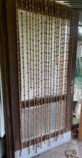 Türvorhang  Holzperlen Vorhang Massivholz -DDR 70er