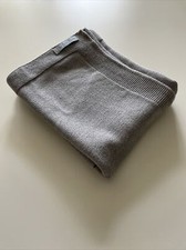 LE PETIT BEURRE WOLLDECKE GESTRICKTE BABYDECKE GRAU MIT SCHAUKELPFERD