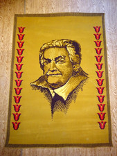 ALTER DDR WANDTEPPICH TEPPICH POLITIK DDR KUNST CLARA ZETKIN