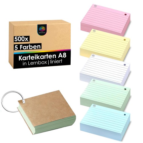 Officetree 500x lernkarten - lernkarten, a8