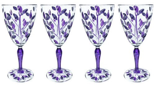 Set mit vier murano wein - set,