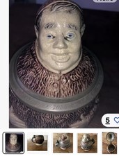 MERKELBACH Figurenkrug um 1880 MÖNCH - rare Ausführung Blaue Augen