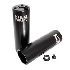 BMX Pegs Alu 10mm 14mm KHE LASER PRO CNC Achsen schwarz Paar 110g mit Adapter