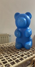 Messow Bärenlampe Blau 30cm Lampe 90er Jahre POP Art Tischleuchte VINTAGE