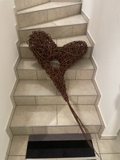 Gartendeko Herz Reben Rebenherz XXL Unikat handgemacht