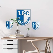 Wandtattoo 1. FC Magdeburg Logo Bogen - 48x70 cm Offizielles Lizenzprodukt FCM