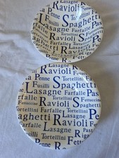 La Primula Blau & Weiß 8 Zoll Pastaschale X2 Verschiedene Pasta Namen 