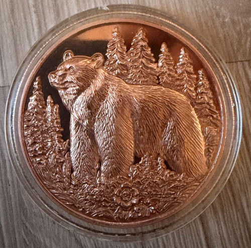Kupfermünze bär 999 - 1, oz