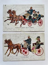 AK Scherz Karte Wien Kutscher