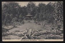 Foto AK No. 15691 Rosengarten Ostseebad KOLBERG Feldpost nach Schlesien 29.3.16