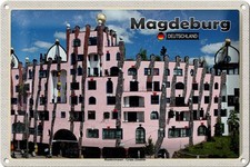 Blechschild städte magdeburg - blechschild,