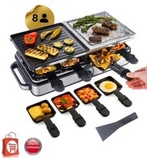 Gourmetmaxx Raclette Grill 2in1 Tischgrill mit heißem Stein 16412