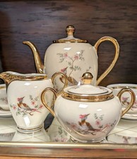 Vintage Mokkaservice Vögel