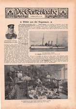 Kanonenboot Panther - Rudolf Virchow - 1902 - Historisches Titelblatt ~21x31cm