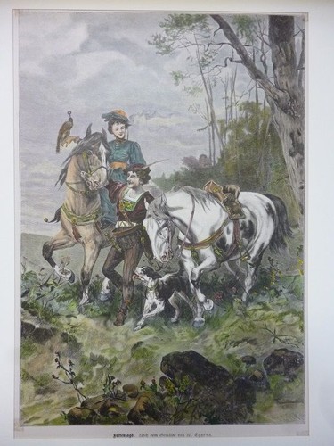 Orig kolorierter holzstich - orig.,