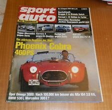 Sport Auto 8/1989, Opel Omega 3000, Phoenix Cobra 460 PS, Jochen Neerpasch