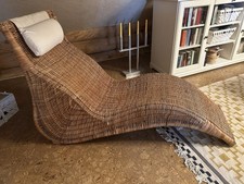 Ikea, Rattanliege, mit Kopfteil, Neuwertig