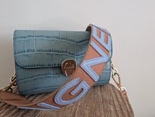 Aigner Genoveva Gürteltasche Kroko S Bauchtasche Tasche Blau  Mit Schultergurt