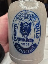 Brauerei Wild Bräu Steinfurt Bierkrug 0,5 L  zu 1972