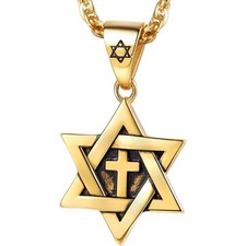 Halskette Davidstern Edelstahl