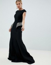 Jovani Maxikleid mit Nieten Abiball Hochzeit Abendkleid Elegant Gr. S