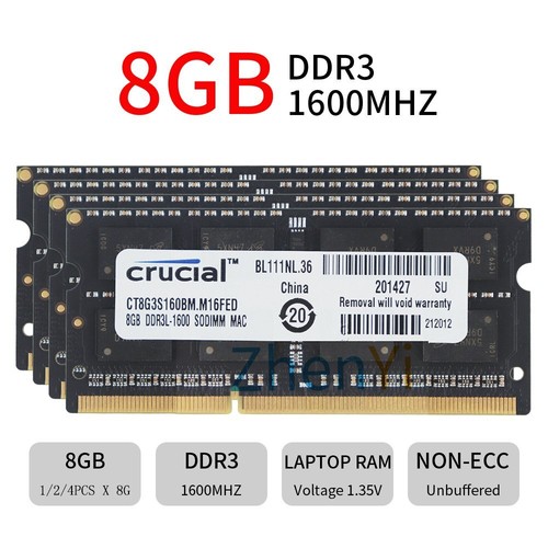 32gb 16gb 8gb 1600mhz - 1600mhz, ddr3l
