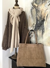 Ledertasche Shopper Braun