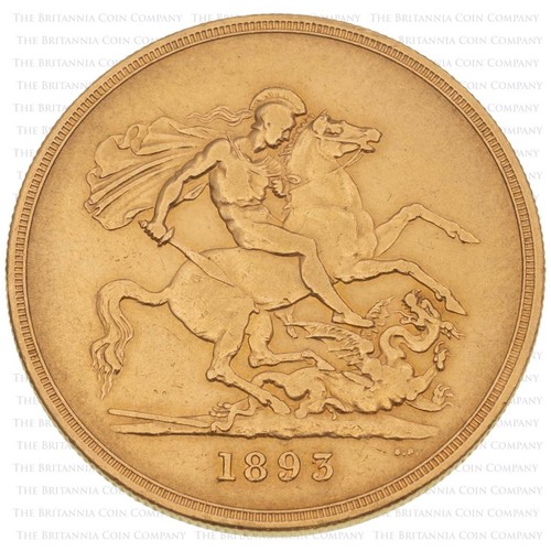 1893 queen victoria gold - 1893, five