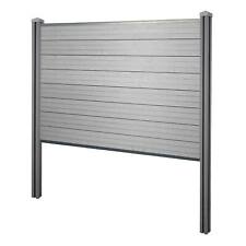 B-Ware Sichtschutz Savoie WPC-Pfosten Einbetonieren Basiselement 195cm grau