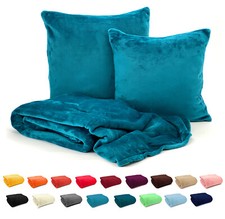 heimtexland ® Super Soft Kuschel Kissen Flanell Plüsch Deko Kissenhülle Typ380