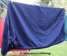 Abschwitzdecke blau für Großpferd, gebraucht ohne Beschädigungen