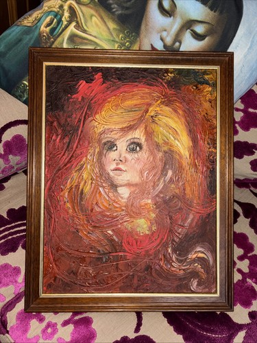 Vintage 60s oil board big - on,
