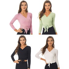 Damen Wickeljacke Langarm V