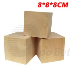 Massive einfache natürliche Hartholz Klötze Holzwürfel 8x8x8cm Kunst Handwerk Bauen DIY