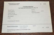 Blanko Unfallmeldeblatt VEB