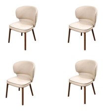 Wittmann 4er Set Stuhl Morton Stoff Majestic River Beige Keder Mocca Braun 