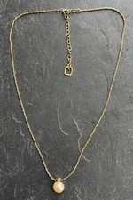 Vintage Henkel & Grossé Collier mit Perle, vergoldet (AT 645)