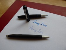 Lamy 2000 Kolbenfüllhalter mit Kugelschreiber und Original Lamy Tintenfaß 