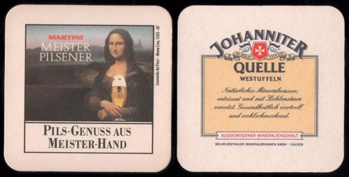 Bierdeckel martini meister - martini,