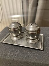 Omis Vintage Schweden TAK Stahl Pfeffer und Salzstreuer a.Tablett,Mini-Streuer.