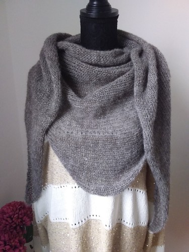 Tuch gestrickt alpaka seide - tuch,