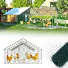 Hühnerhaus Freigehege Hühnerstall XXL Kleintierstall Dach Hühner Geflügel Stall