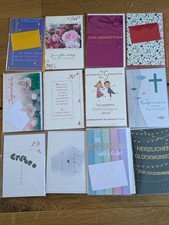 Konvolut 12 grußkarten Geburtstag Konfirmation trauerkarten siehe Foto
