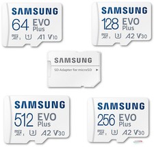 Samsung EVO Plus MicroSDXC Speicherkarte 64GB 128GB 256GB 512GB U3 A2 Original