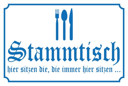 Holzschild 20x30 stamm tisch - holzschild,